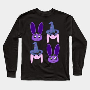 Magical Bunny Duo Pattern Long Sleeve T-Shirt